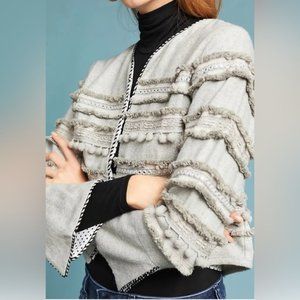 Anthropologie Gray Textured Jacket